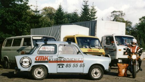 Ein Trabant 601 war das erste Kurierfahrzeug im Fuhrpark.