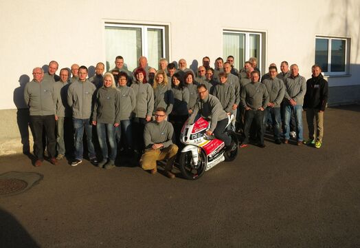 Teambild 2012 als Sponsor für das Rennteam von Dirk Heidolf, Sachsenring.
