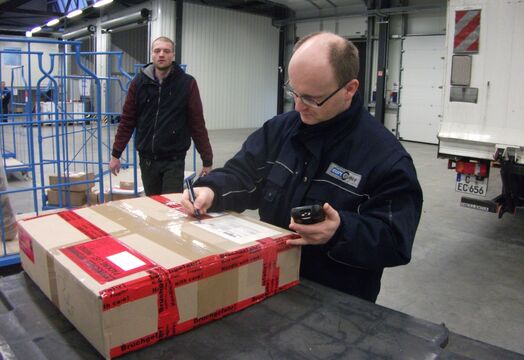 Overnightexpress-Sendung in der Abfertigung
