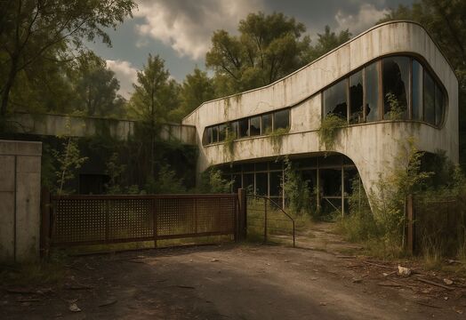 ECL als Lost Places in 10 oder 20 Jahren. Das Bild ist zum Glück nur KI-generiert.